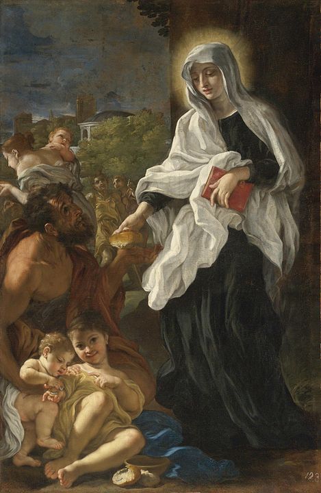 469px Baciccio Saint Francesca Romana Giving Alms