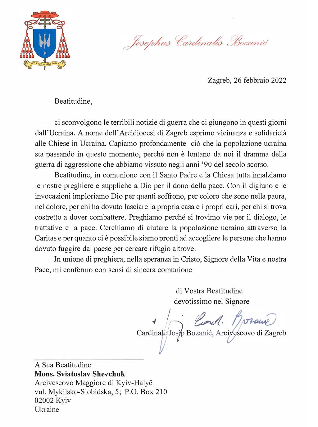 Pismo nadbiskupu Kijeva
