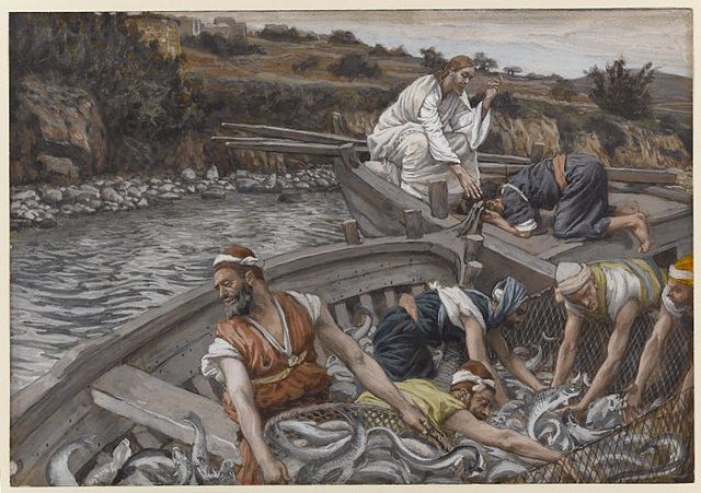 640px Brooklyn Museum The Miraculous Draught of Fishes La pêche miraculeuse James Tissot overall
