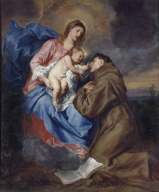 640px Van Dyck La Madonna col bambino e SantAntonio da Padova 1630 1632